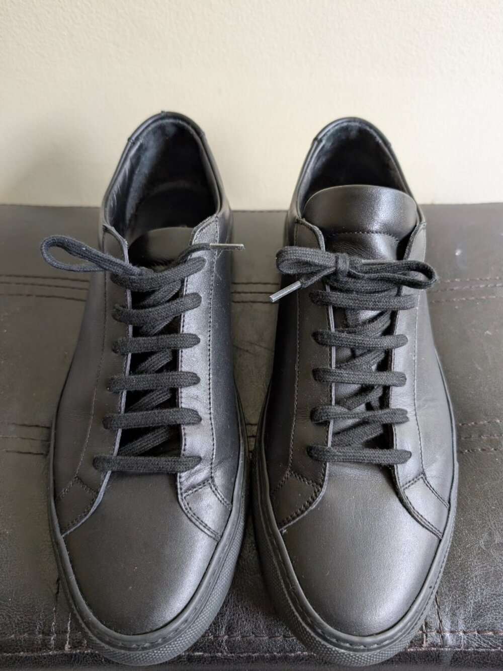 Common Projects Original Achilles Low Leather Sneakers Black 7547
